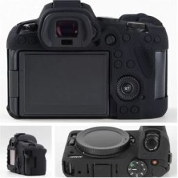 INF Étui en silicone noir pour appareil photo EOS R Compatible avec Canon DSLR - Étanche, Anti-rayures