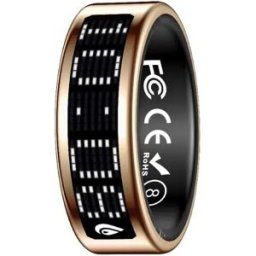 INF Bague Connectée avec Écran et Étui de Charge - Suivi Fitness & Santé Or 12
