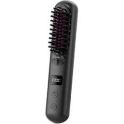 INF Brosse/peigne sans fil lissante et boucleuse à air froid avec écran LCD, coiffage humide/sec et 3 réglages 160°C/180°C/200°C Le noir