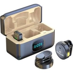 INF Microphone Lavalier Sans Fil avec Écran LED, Système Double Micro, Interface Type-C, Compatible avec APPLE, Samsung, Huawei