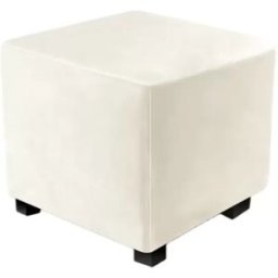 INF Housse de Pouf Carré en Velours Peluche Premium - Protection Élégante pour Repose-Pieds S