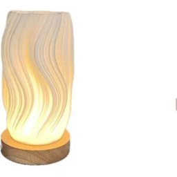 INF Lampe de Table USB Dimmable avec Base en Bois - Veilleuse de Chevet Style Nordique
