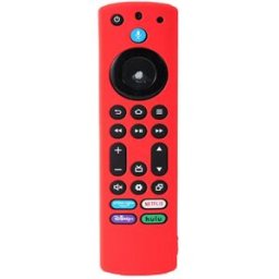 INF Housse de protection en silicone compatible avec la télécommande Toshiba 4ème génération Amazon Fire TV Rouge