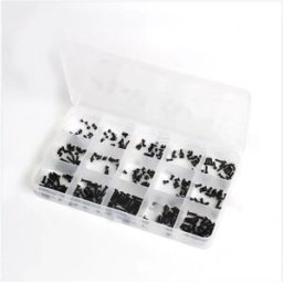 INF Kit 300 vis de réparation pour ordinateur portable – Acier au carbone noir M2/M2.5/M3, vis de précision pour ordinateurs et