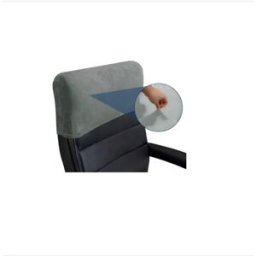 INF Housse d'appui-tête uni en velours renard argenté - Élastique extensible, Ajustement universel, Protection anti-poussière Gris