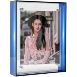 INF Cadre photo en acrylique créatif pour décoration de table et murale Bleu S