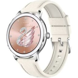 INF Montre connectée avec mesure du pouls, de la pression artérielle et de l'oxygène dans le sang Argent