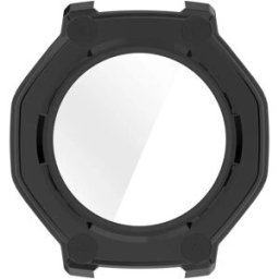 INF Coque Rigide PC avec Protecteur d'Écran en Verre Trempé Compatible avec Amazfit T-Rex 3 Pro 48mm - Noir