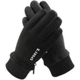 INF Gants d'hiver chauds avec toucher - gants de ski, gants thermiques Le noir