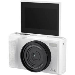 INF Appareil photo sans miroir rétro à écran rabattable - Capteur 80MP, Vidéo 5K, WiFi, Autofocus AF, Boîtier PC+ABS Blanc