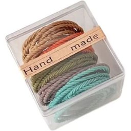 INF Lot de 50 élastiques à cheveux colorés en nylon dans une boîte transparente model 1