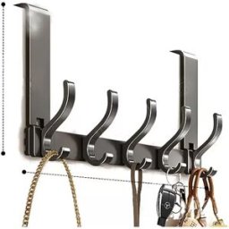 INF Crochet de porte en aluminium spatial - Sans perçage, porte-manteau mural