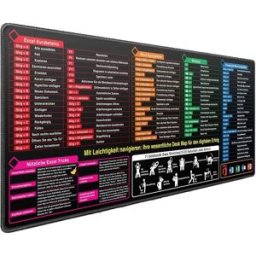 INF Tapis de Souris avec Raccourcis Clavier Anglais - Améliorez Votre Productivité L