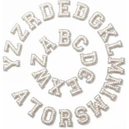INF Ensemble 26 Lettres A-Z Perles Imitation et Strass - Breloques Alphabet en Polyuréthane pour Coques de Téléphone,