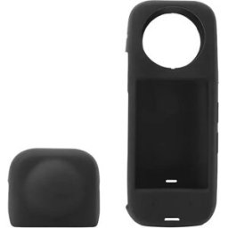 INF Étui en silicone noir pour caméra panoramique Insta360 X4 - Protection optimale