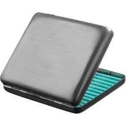 INF Étui à cigarettes en métal brossé - Ouverture automatique, coque rigide de protection, grande capacité