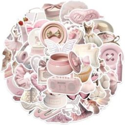 INF Ensemble d'autocollants multicolores en PVC de 50 pièces pour la décoration DIY Douce danseuse de ballet