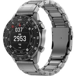 INF Bracelet en titane à dégagement rapide de 26 mm avec fermoir de sécurité - Gris