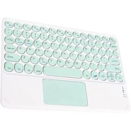 INF Clavier Bluetooth avec Touches Rondes et Pavé Tactile - Compatible avec iPad, Tablettes et Smartphones Vert