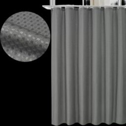 INF Rideau de douche de salle de bain imperméable Gris S