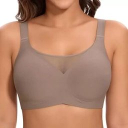 INF Soutien-gorge Push-Up Sans Armatures avec Bonnets 3D - Confort Idéal pour les Grandes Tailles Gris