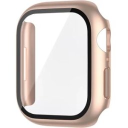 INF Boîtier de protection d'écran en verre trempé PC or rose compatible avec Apple Watch Ultra 49 mm