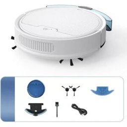 INF Aspirateur Robot Intelligent avec Grand Réservoir d'Eau et Contrôle APP Blanc