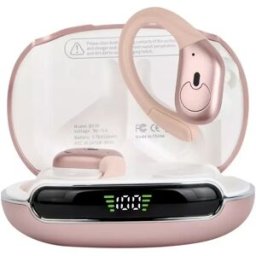 INF Écouteurs Bluetooth 2026 à annulation de bruit - Ear-Hook TWS ergonomiques, résistants à la transpiration, batterie 480mAh Rose
