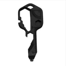 INF Multi-outil 24-en-1 en forme de clé - Clé à vélo portable et outil de porte-clés Le noir