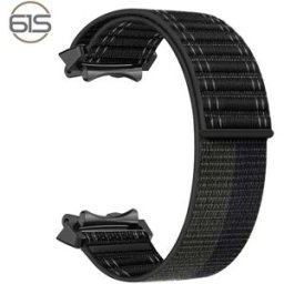 INF Bracelet de remplacement en nylon tissé compatible avec Amazfit T-Rex3 - Respirant, Élastique, Réglable Le noir