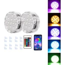 INF Spots LED à ventouse avec contrôle APP, 13 LED, APP+Télécommande, Deux Spots Un Contrôle