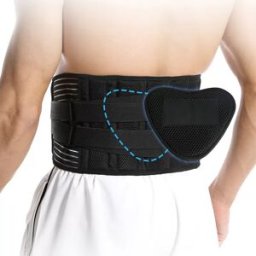INF Ceinture de soutien dorsale avec coussin lombaire respirant L