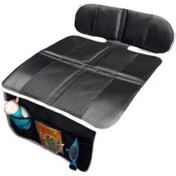 INF Protecteur de siège auto avec poche de rangement - Tissu Oxford + PVC, antidérapant rembourré 48cm x 86cm, protège-siège Le noir