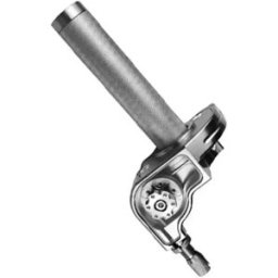 INF Poignée d'accélérateur CNC transparente 3e génération - Paire en aluminium, Quick Twister modifié, remplacement moto Argent
