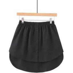 INF Fausse jupe à ourlet superposé de style coréen - Jupon à taille élastique XXL