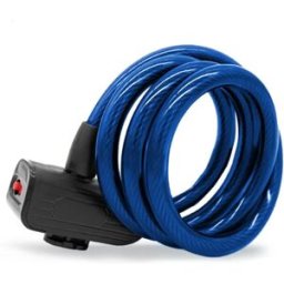 INF Cadenas à câble à clé feuille - boîtier ABS et PVC avec câble en acier pour trottinettes électriques, vélos et vélos à Bleu