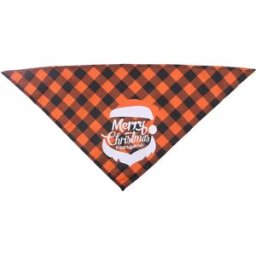 INF Bavoir de Noël pour animaux de compagnie - Foulard triangulaire à carreaux pour chiens et chats Rouge