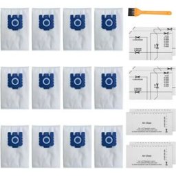 INF Lot de 12 sacs d'aspirateur compatibles avec Miele GN Series S8/C1/C2/C3