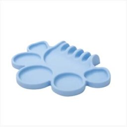 INF Palette de Mélange de Maquillage en Silicone avec Support de Pinceaux, Palette Aquarelle pour Nail Art Bleu