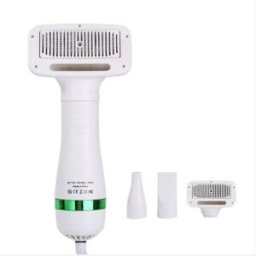 INF Peigne électrique pour animaux 4ème génération (prise EU 220V) - Brosse de toilettage 3-en-1 avec picots massants, Vert