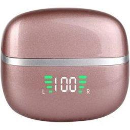INF Écouteurs intra-auriculaires sans fil TWS avec ENC numérique - Bluetooth portable, batterie 400mAh, ajustement ergonomique, Or rose