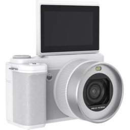 INF Kit appareil photo numérique à écran rabattable 180° avec objectif grand-angle - 80MP, vidéo 5K, écran 3.0-inch, zoom 18X, Blanc