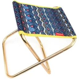 INF Tabouret pliant portable en alliage d'aluminium 7075 avec assise polyester - Léger pour camping, pêche, barbecue et