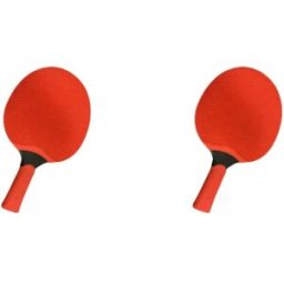 INF Ensemble de 2 raquettes de tennis de table, légères et confortables Rouge