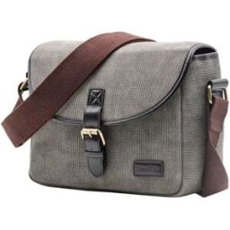 INF Sac bandoulière en toile pour appareil photo reflex numérique - Léger, antichoc et résistant à l'eau Gris