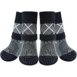 INF Chaussettes Antidérapantes pour Animaux de Compagnie - Protection des Pattes Tricotées pour Intérieur M
