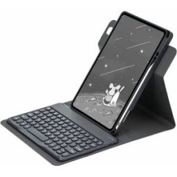 INF Étui Clavier Bluetooth Noir Aimanté avec Touches Rondes compatible avec iPad Air 4/Air 5 10,9 pouces