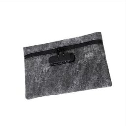 INF Portefeuille Antivol à Cadenas à Combinaison: Sécurisez Vos Objets de Valeur avec une Pochette de Sécurité Étanche et Le noir