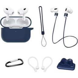 INF Ensemble d'accessoires 6 pièces pour Airpods Pro 2 - Bleu foncé