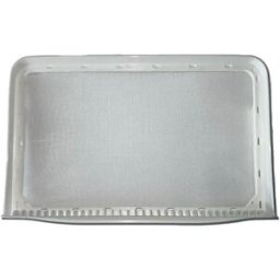 INF Filtre à peluches pour sèche-linge compatible avec Whirlpool et plusieurs marques - ABS+coton filtrant Gris, 31cm x 20cm